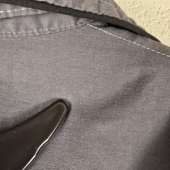 Soia & Kyo Gray Double Breasted Trench Coat Jacket Women's Large Belted Flared - Picture 5 of 9